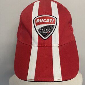 Ducati Corse Racing Moto‎ Italian Adjustable Hat Red OSFA